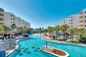 Pool - 4th-floor beach-chic condo at waterscape - waterfall & lazy river (Fort Walton Beach)