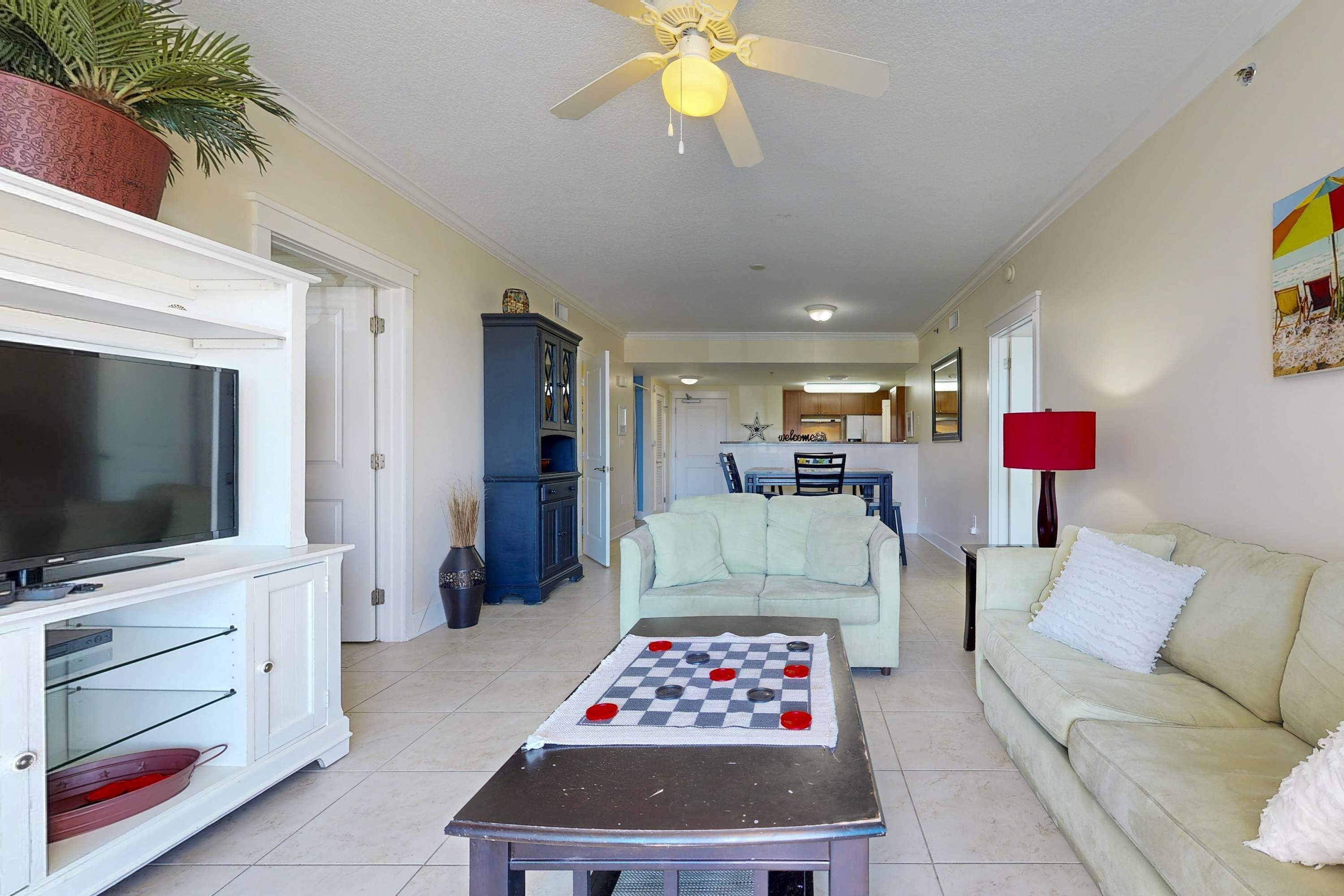 TV, DVD player, offices