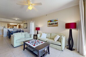 TV, DVD player, offices - Spacious Ground-Floor Condo At Waterscape 490 Feet Of Private Beach (Fort Walton Beach)
