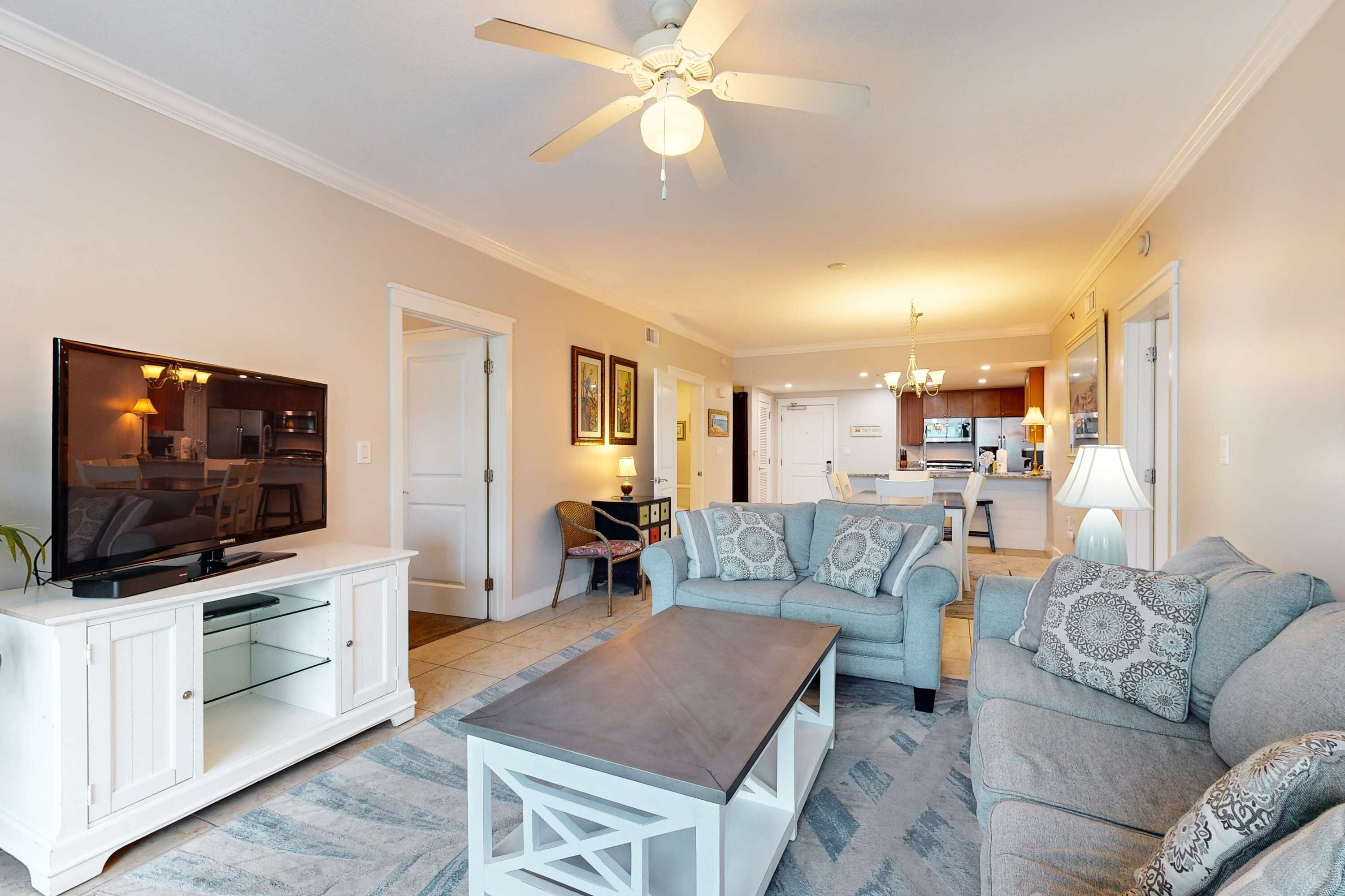 TV, DVD player, offices