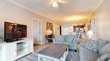 TV, DVD player, offices