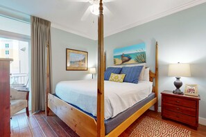 2 bedrooms, iron/ironing board, WiFi, bed sheets - 2nd-floor condo with balcony at Waterscape Waterfall, lazy river & beach chairs (Fort Walton Beach)