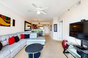 TV, DVD player, offices - 5th Floor Spacious 'At Home' Condo At Waterscape Waterfall, Lazy River (Fort Walton Beach)