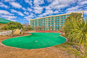 Exterior - Oceanfront condo with Gulf-view balcony, beach access, pool, WiFi, & central AC (Fort Morgan)