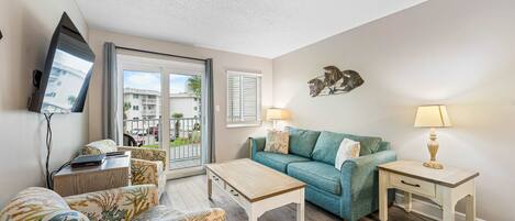 TV, DVD player, offices