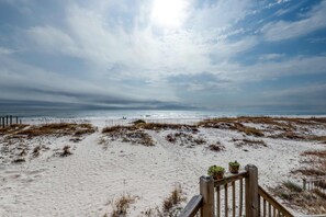 On the beach - Two homes in one - beachfront, Gulf-view decks, central AC & washer dryers (Gulf Shores)