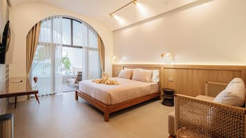 Zimmer, Strandblick | Zimmersafe, Verdunkelungsvorhänge, schallisolierte Zimmer