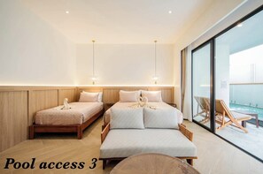 Chambre Classique, vue piscine