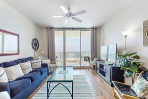 TV, DVD player, stereo - Attractive and Convenient Home wGulf Views, Shared Hot Tub & Pool, Free WiFi (Fort Morgan)