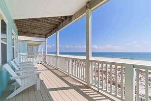 Property grounds - Completely renovated oceanfront home with shared outdoor pool, views, & balcony (Fort Morgan)