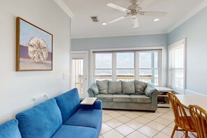 TV, offices - Beachfront Dog-Friendly Home w/Deck, Private Outdoor Pool, A/C, Grill, Free WiFi (Fort Morgan)