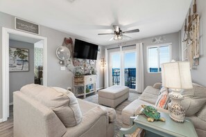 TV - Renovated Gulf-side condo with pools, hot tub, & fitness center (Gulf Shores)