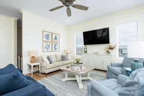 TV - Gorgeous Oceanside Home with WiFi, Private Pool, Central AC, W&D - Steps From Beach (Gulf Shores)
