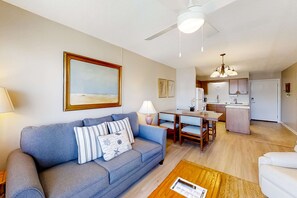 TV, DVD player - Condo Steps from the Sand with Balcony, Resort Pools, Central AC, & WiFi (Fort Morgan)