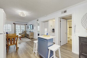 Interior - Casual condo steps from the beach with AC, balcony, resort pools, & free WiFi (Fort Morgan)