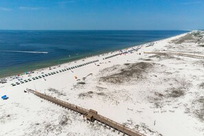 Beach nearby - Gulf view home with two-level deck, beach access & shared pools, hot tub, gym (Fort Morgan)