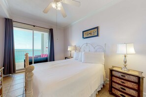 3 bedrooms, iron/ironing board, WiFi, bed sheets - Gulf-Front, 12th-Floor Condo w Great View, Balcony, AC & Shared Pools Hot Tubs (Gulf Shores)