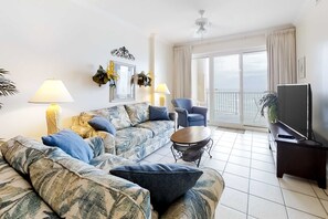 TV, DVD player, offices - Gulf-Front Condo w/Great Views, Balcony, Shared Hot Tub, Pool, Gym, Sauna, A/C (Gulf Shores)