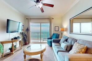 TV, table football, offices - Family-Friendly Gulf-Front Condo w/Shared Pool, Hot Tub, Sauna, Private Balcony (Gulf Shores)