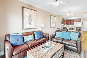 TV, offices - 10th-floor condo with 2 pools, gym, beach views, & hot tub - snowbird-friendly (Gulf Shores)