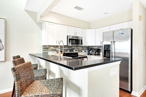 Fridge, microwave, oven, stovetop - Seabrook Exclusives | 2942 Atrium (Seabrook Island)