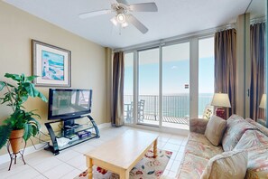 TV, DVD player - 16th-Floor, Gulf-Front Condo w/ Balcony, Great View, AC & Shared Hot Tubs/Pools (Gulf Shores)