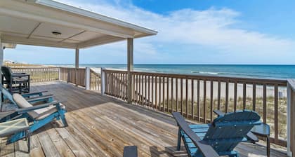 Oceanfront Oasis- Beachfront Home with Spacious Waterfront Deck and Pet Friendly