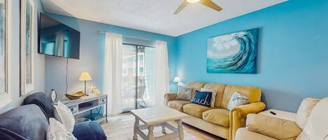 TV, DVD player, offices