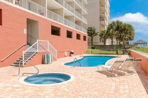 Pool - Attractive and Convenient Gulf-Front Home Right on Beach with Shared Pool, Hot Tub (Gulf Shores)