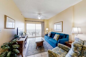 TV, DVD player - Beautifully Dressed Condo in Beachfront Complex with Shared Pool & Hot Tub & WiFi (Orange Beach)