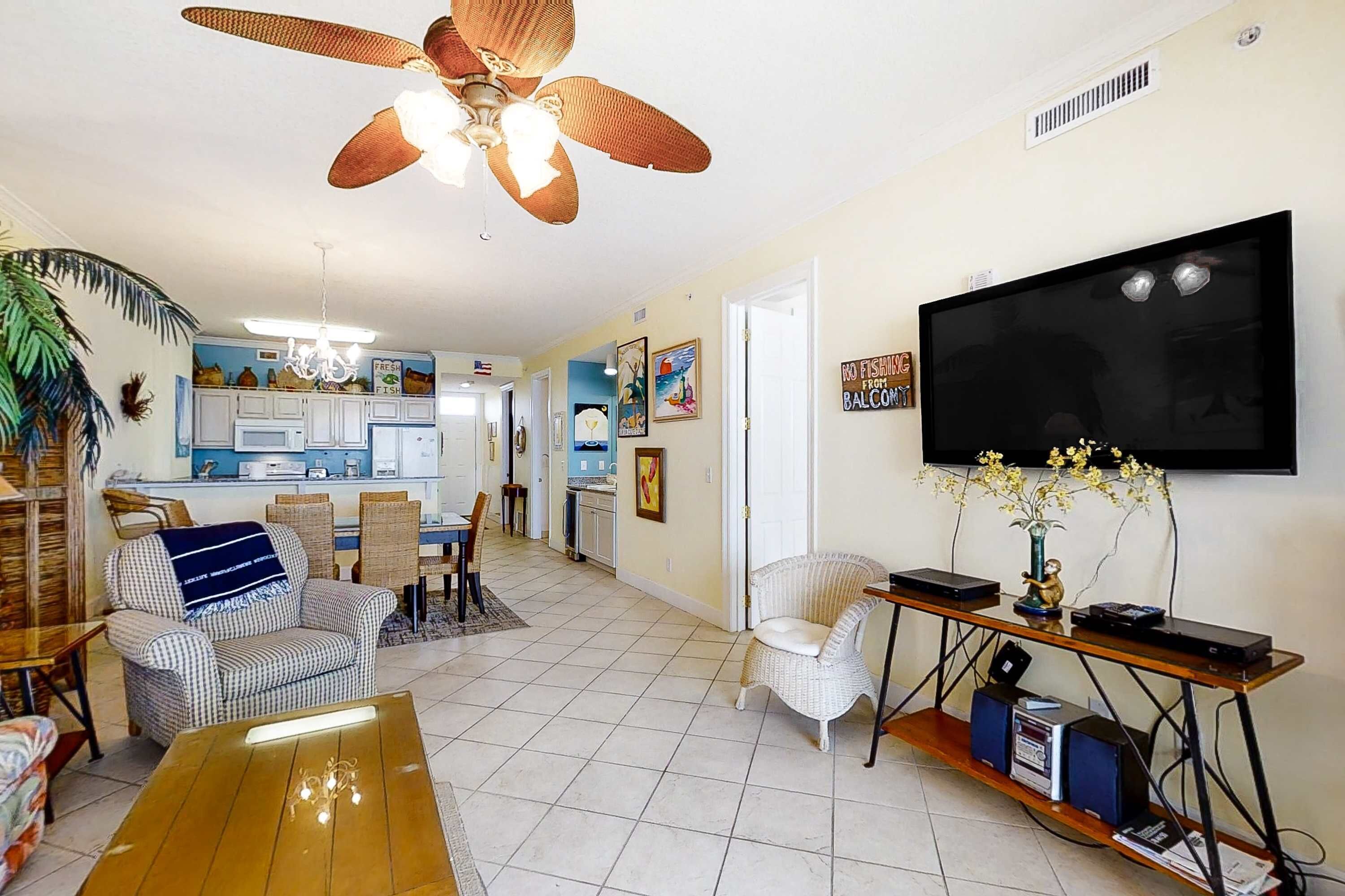 TV, DVD player, stereo