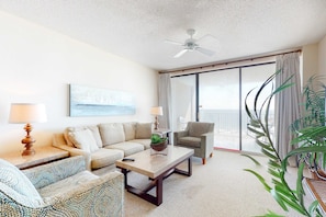 TV, stereo - Gulf-Front 5th-Floor Condo w/Balcony, Shared Pool, Hot Tub, Beach Views, Gym (Orange Beach)