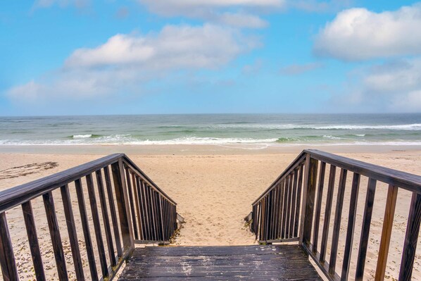 Beach - Gulf-view condo with pool, balcony, & central AC - walk 50 feet to deeded beach (Gulf Shores)