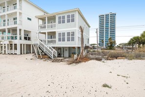Exterior - Gorgeous Beachfront House with Private Balcony, Free WiFi & Central AC (Gulf Shores)
