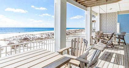 Beautiful Gulf-front home with bright interior, pool, free WiFi, & central AC