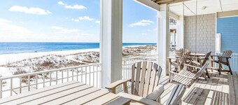 Beautiful Gulf-front home with bright interior, pool, free WiFi, & central AC
