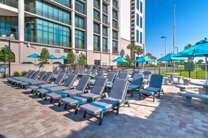Terrace/patio - Gulf-front escape with balcony, pools, hot tubs, lazy river, tennis, & gym! (Orange Beach)