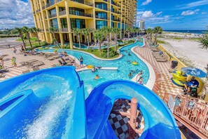 Pool - Gulf-front escape with balcony, pools, hot tubs, lazy river, tennis, & gym! (Orange Beach)