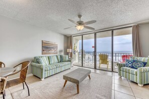 TV, DVD player, offices - Gulf front condo with great views, shared pools & beach access (Orange Beach)