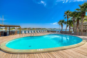 Pool - Riverside condo with pool, covered balcony, & easy beach access (Orange Beach)