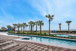 Pool - Coastal getaway with beach access, pool, hot tub, lazy river, & balcony (Orange Beach)
