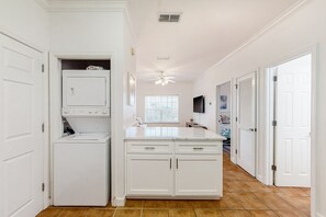 Interior - Newly renovated second-floor condo with shared pool, WiFi, W/D, & central AC (Dauphin Island)