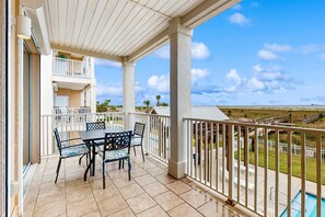 Outdoor dining - Gulf-Front Condo w/ Balcony, Shared Pools, and Beach Access (Dauphin Island)