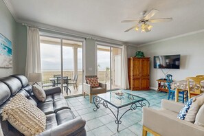 TV, DVD player - Gulf-Front Condo w/ Balcony, Shared Pools, and Beach Access (Dauphin Island)