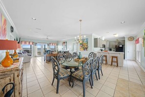 Dining - Gulf front home with private dune walk over, internet, & washer & dryer (Dauphin Island)