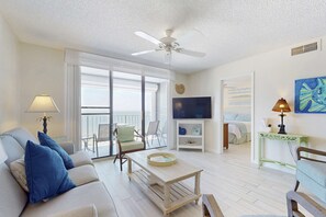 TV, DVD player - Recently Updated Beachfront Condo w/ Incredible Views Plus Shared Pools, Hot Tub (Orange Beach)