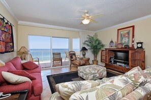 TV, DVD player, stereo, offices - Family-friendly, Gulf-front condo with private balcony and resort style pools, sauna and gym (Orange Beach)