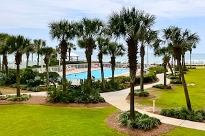 Pool - Serene water view condo with pools, sauna, tennis court, fitness center, W&D (Orange Beach)