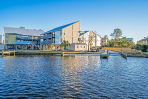 Exterior - Stunning, remodeled condo on Cotton Bayou with shared dock & pool (Orange Beach)