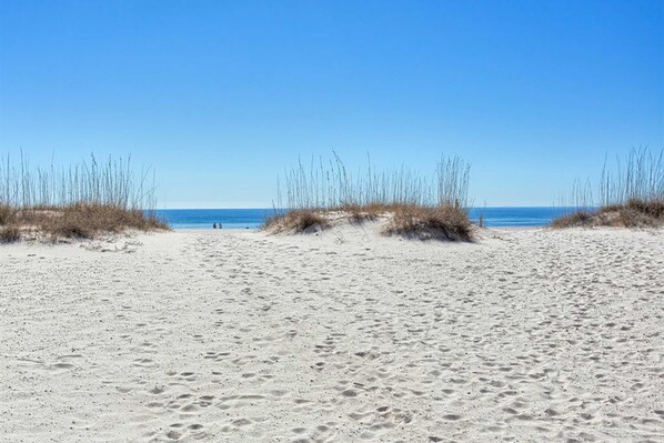 On the beach - Second Floor Condo with Shared Pool, Fast WiFi, Central AC, and Full Kitchen (Gulf Shores)